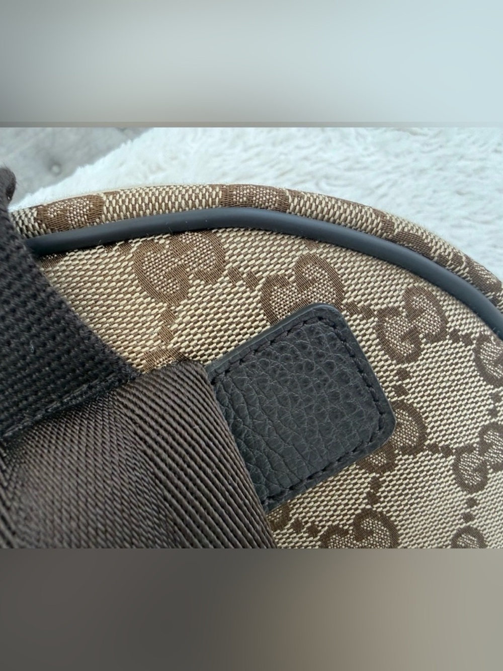 Gucci GG Canvas Backpack Beige Supreme Large 449906 Unused Full Boutique Set - Picture 14 of 17